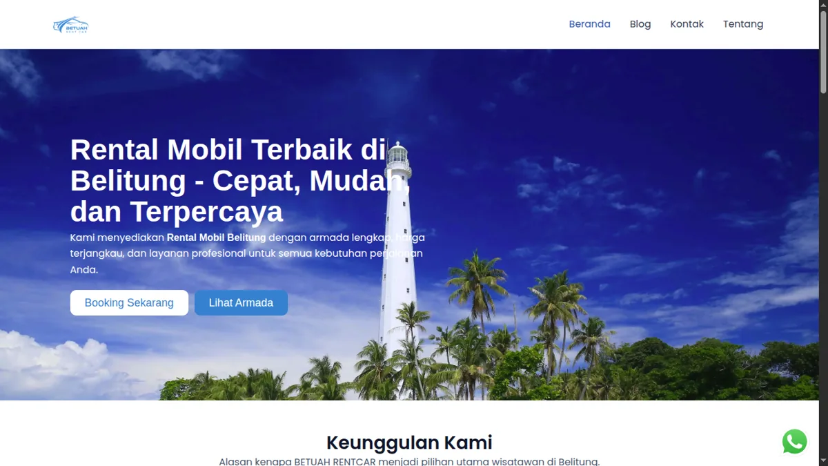 Website Betuah Rentcar